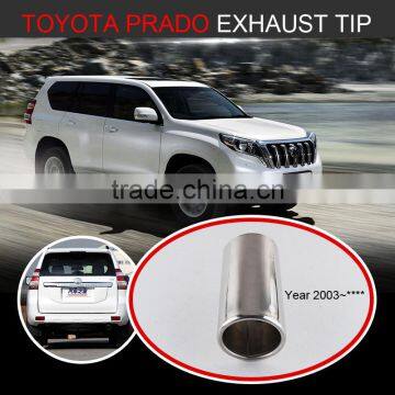 auto tuning stainless muffler tip in exhaust pipe for TOYOTA PRADO