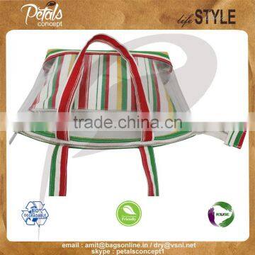 Printed See Through PVC/12 oz Canvas Bag With Pouch photo-6