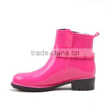 Fashion New Design Girls Ankle Low Pvc Rain Boot photo-3