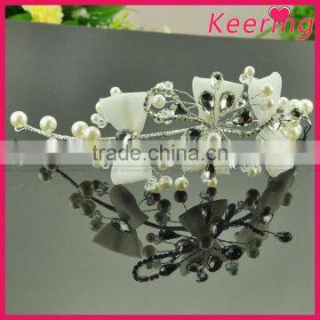 china wholesale pearl flower bridal hair accessories for wedding WHD-012