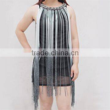 Best selling charming tie dye tassel dress