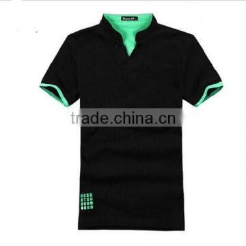 V-neck Polo Shirt Double Mercerized Cotton Polo Shirt,polo T-shirt,brand Men Polo photo-2