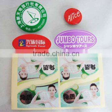 china Customized vinyl hang tag sticker printing