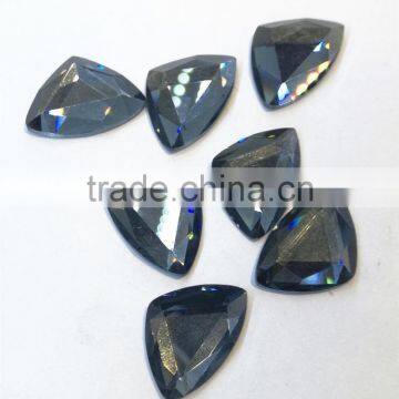 triangle flat back glass mirror stone for jewelry accessories