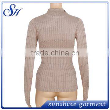 2017 Lates Design Fashion Womens High Neck Top photo-4