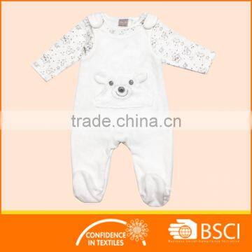 Winter Romper White 2 Piece Baby Romper Suit photo-3