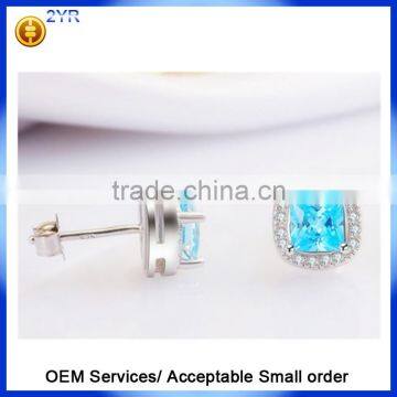 Factory Top Sale 925 Sterling Silver AAA Zircon Earrings With Stud photo-2