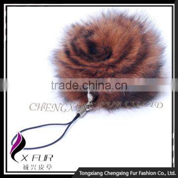 CX-A-54B 2016 Fashion Wholesale Cheap Rex Rabbit Fur Cell Phone Charm Chain