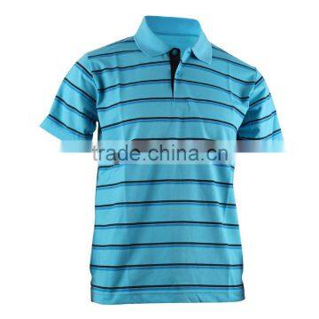 Fashionable Unisex Striped Polo T-Shirt photo-2