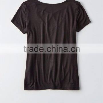 MGOO OEM Service Sexy Triangle Deep Neck Crop Top Women Classic Fit 95% Cotton 5% Spandex Tank Top photo-6