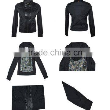 Fashion Spring Women Nylon and Pu Leather Jackets photo-6