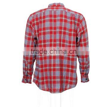 OEM Custom Red Hooded Flannel Shirt With Long Sleeve photo-2