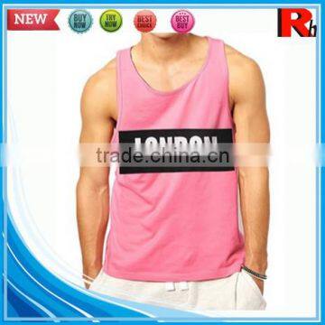 China Cheap Sports Bodybuilding Screen Printed Wholesale Tanktop Gym Men photo-3
