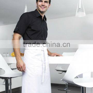 Men's white mircofiber kitchen apron