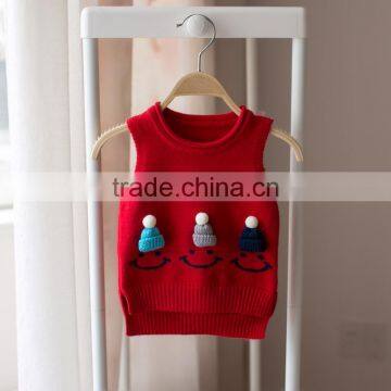S32887W New Spring Korean Girls Knitted Baby Sweater Wild Kids Coat Cute Waistcoat photo-5