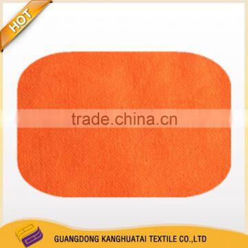 Orange Brushed Plain Hoodies Knitting Fabric