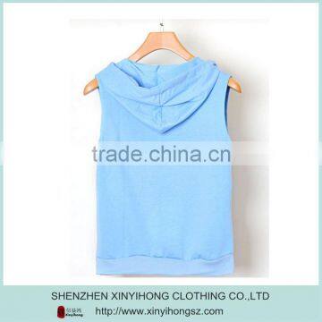 Sleeveless no Hoodies,custom High Quality Vest,kangaroo Pocket Jacket Jersey