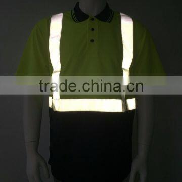 Hi Vis 100% Polyester Reflective Birdeye Safety Flame Retardant Polo Shirt photo-3