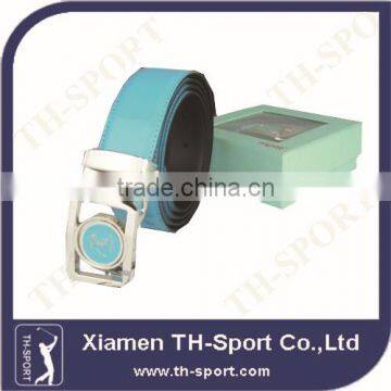 Fashion Colored Golf Belt With Ball Marker