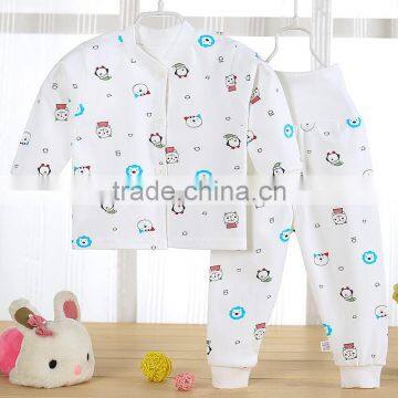 Wholesales Spring Autumn Cotton Printing Baby Clothes Set Wear photo-3