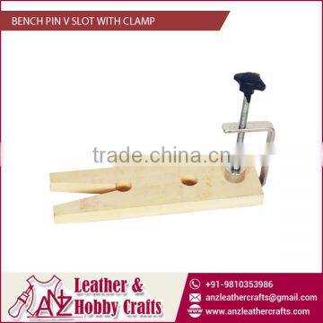 Good Quality Jeweler's Craft Bench Pin With V Slot and Clamp