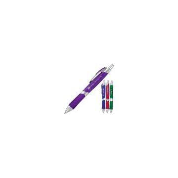 Promotional Soft Grip - Triangular Style Pen With Retractable Mechanism and Soft Grip