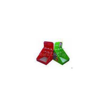 Varnish POP Cardboard Display Counter With Hook For Food / Auto Parts , Eco-Friendly