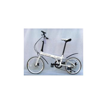 7speeds alu 20inch Folding Bike with pure white color