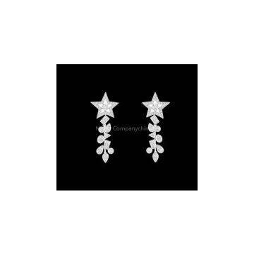 NEFFLY Fashion Jewerly 925 Stealing Sliver with 18K Gold Plated Earring For Women Girls 1PCS