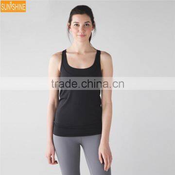 Sports Wear Work Out Loose Yoga Top Open Back Tank Top Women