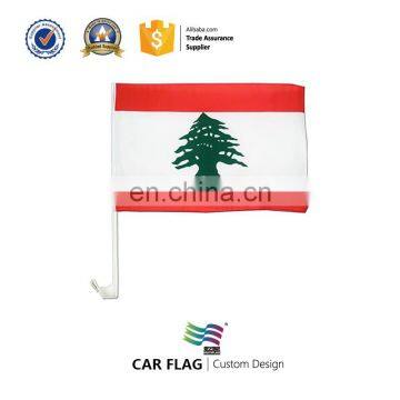 Hanging Polyester Lebanon Car Flag