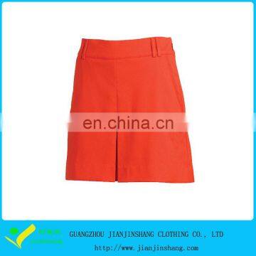 OEM Designed Hot Red Polyester Custom Logo Golf Sports Skirt