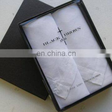 100% cotton handkerchief with dot hemstitch for wedding