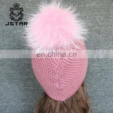 2017 Design Sparkling Shiny Beanies Fashion Ladies Ball Wool Knit Hat