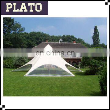 Giant White star tent with clear side walls For Vacation Event