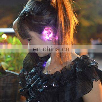 9 Colors Christmas Light Up LED Earrings Studs Flashing Blinking Earrings Dance Party Accessories Unisex for Men photo-4