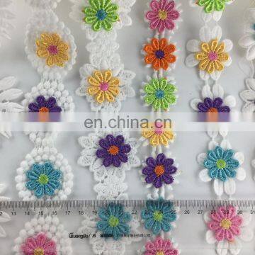 2017 Multicolor Flower Fancy Lace Design for Grament and Home Textiles photo-2