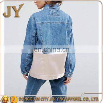 2017 Women Clothes Summer Autumn Non-stretch Denim Jackets Patch Work Apparel OEM Coats photo-3