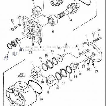 Original Shantui Bulldozer Parts SD22 Hydraulic Pump 07444-66103 Sale photo-3