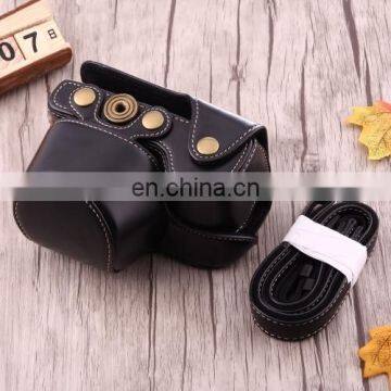 wholesale dropshipping Full Body Camera PU Leather Case Bag with Strap for Sony A6000 (Black)