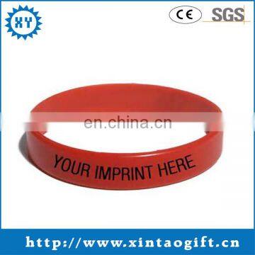 Silicone wrist bands imprint promotion bracelets