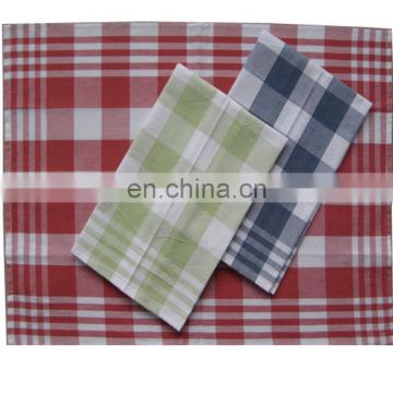 checked style with custom logo tea towel for promotional use