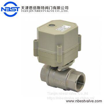 DN10 Stainless Steel 3/8inch AC220V 2way Motorized Ball Valve With Indicator No Manual photo-2