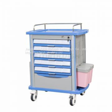 AG-MT011A1 Emergency Eqipment 6 Drawers Double Side Hospital Crash Abs Medical Trolley Cart