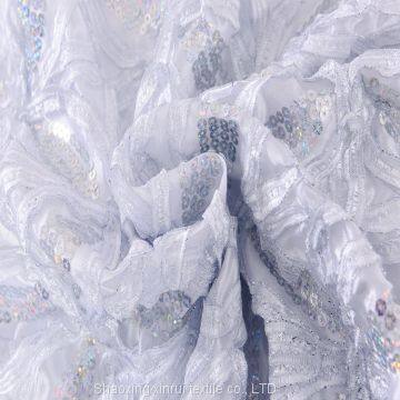 Custom Made Pattern Polyester Sequin Glitter Fabric photo-5