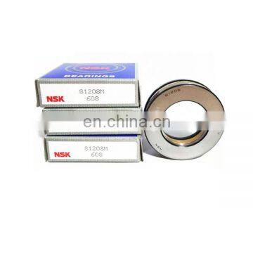 axial load brass cage thrust type japan brand nsk 81208 cylindrical roller thrust bearing size 40x68x19mm