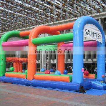 Commercial Fun Carnival Game Inflatable Gauntlet Wipeout Challenge Games Sport For Event photo-2
