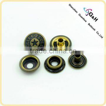 OEKO brass snap clip button,custom snap buttons, spring snap button