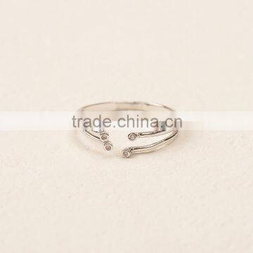 Fashion jewelry factory High quality silver Plated Shiny Finger Rings