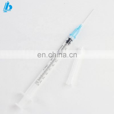 Hot Sell Disposable 1ml Medical Luer Lock Plastic Syringe with needle